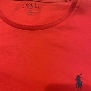 Red Polo shirt with the blue horse